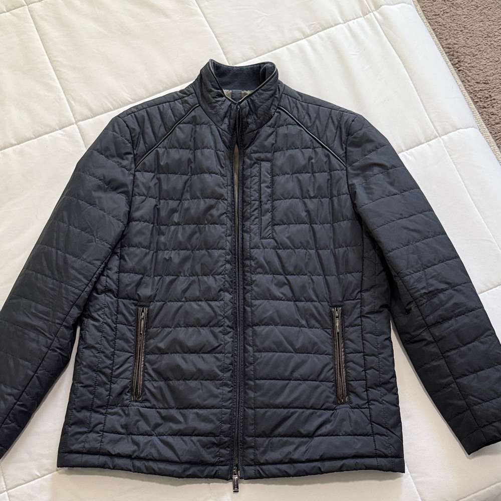 Johnston & Murphy Men's Charcoal Puffer Jacket
